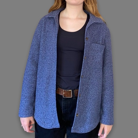 Blue shacket (sweater/jacket) - Picture 2 of 4